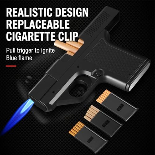 Encendedor táctico recargable de butano negro miniatura 3