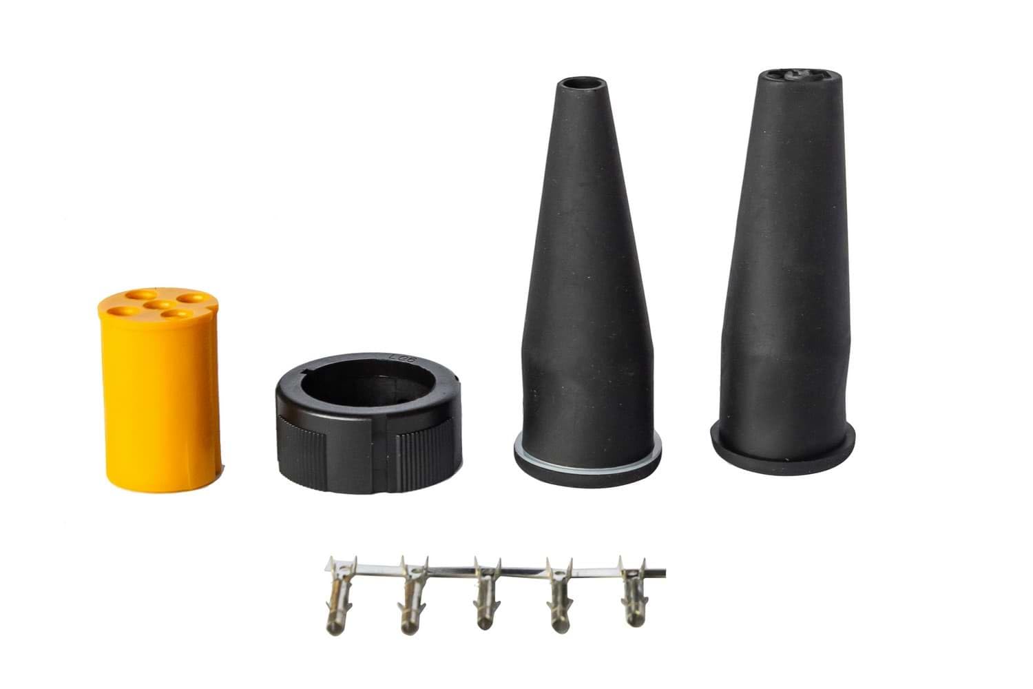 Set Connettori Baionetta 5-PIN Aspöck Femmina Giallo + Verde per Fanali Rimorchio 12V Kit Cablaggio Luci Sinistro e Destro Carrello Appendice Professionale