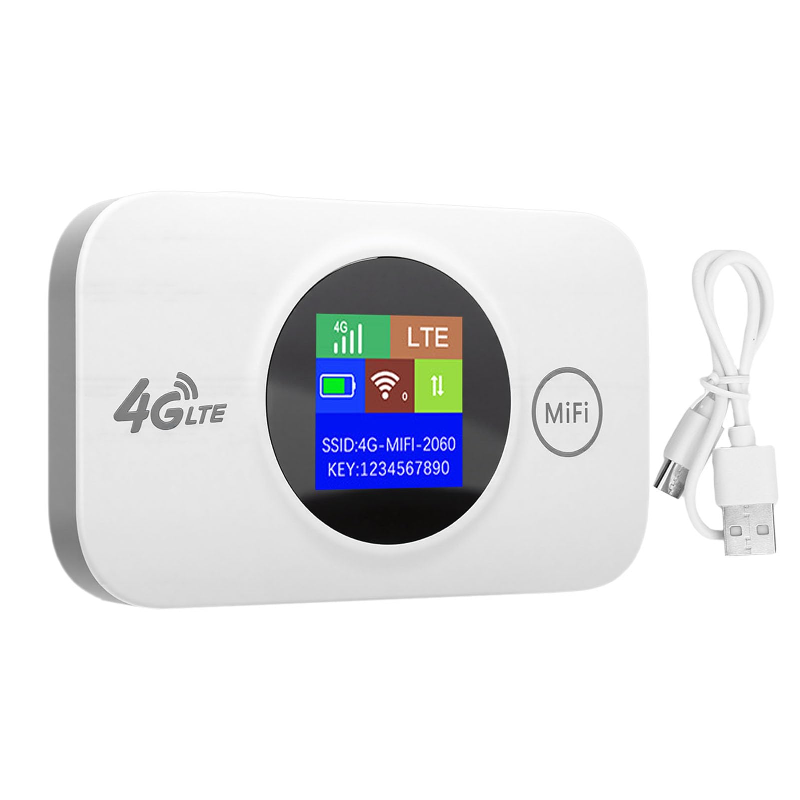 Router WiFi portatile 4G LTE con slot per scheda SIM, hotspot mobile 300Mbps Router wireless tascabile 2.4G per viaggi su strada lavoro all'aperto, bande B1 B3 B5 B7 B8
