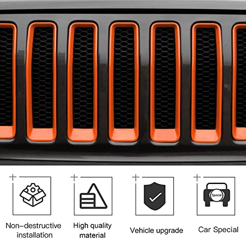 Image of CheroCar for JL Mesh Grille Grill Insert & Headlight Turn Light Cover Trim Exterior Accessories for Jeep Wrangler JL JLU 2018-2026 & Gladiator JT 2020-2026