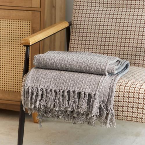 Image of Soft Throw Blanket | Used Both Indoor and Outdoor | Blanket for Living Room | Bedroom | Hall | Kids Room | Sofa and Bed or Chair Throw (Grey)