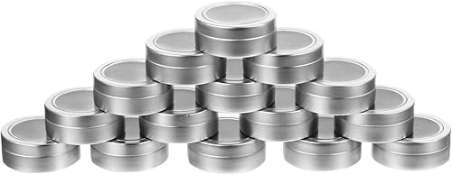 FOMIYES Caja de almacenamiento de latas de aluminio 15pcs Tarro de lata de aluminio vacío Latas de aluminio redondo Botella de contenedor de lata