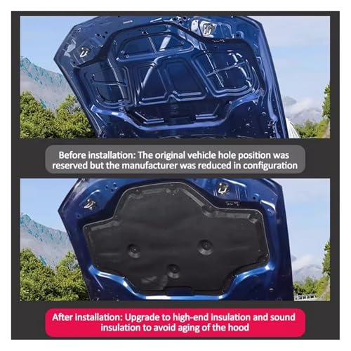 Doublure isolation capot VW Touareg MK1 2002-2010 tapis thermique auto - 5