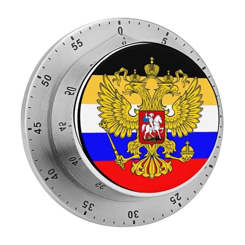 Temporizador divertido de la bandera de Rusia de 60 minutos, temporizador mecánico de gestión del reloj, fácil para tiempos de espera y trabajo de cocina