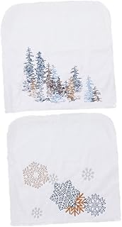 GOOHOCHY 2 Peças Capa Traseira De Cadeira De Natal Capas De Cadeira De Jantar Capas De Cadeira De Jantar Protetor De Cadeira De Natal Cadeira Difusa Capa De Cadeira De Festival Cadeira