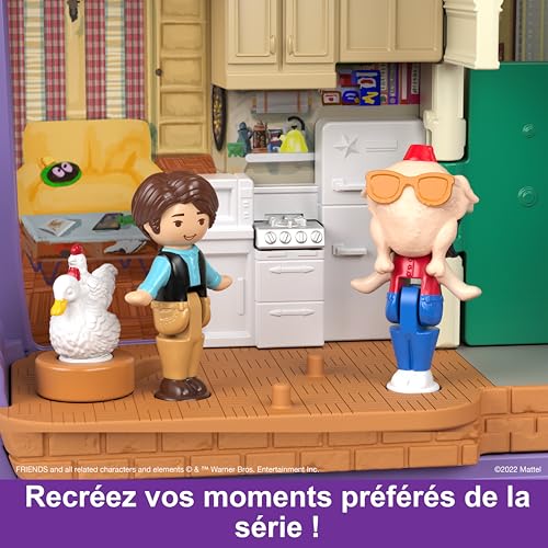 Polly Pocket Coffret Exclusif Friends Forme Tasse À Café Central Perk, avec 6 Poupées, 9 Accessoires Et 3 Lieux Emblématiques, À Collectionner, Jouet Adulte, A Partir De 14 Ans, HKV74