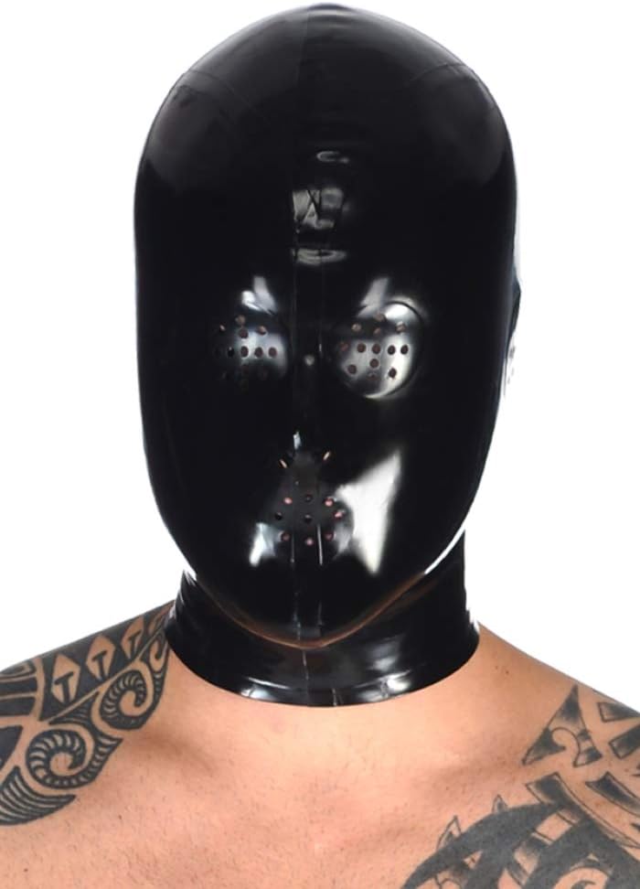 Latex Full Face Cover Hoods Gummi Rubber Pepperpot Fly Hoods Masks 0.4MM