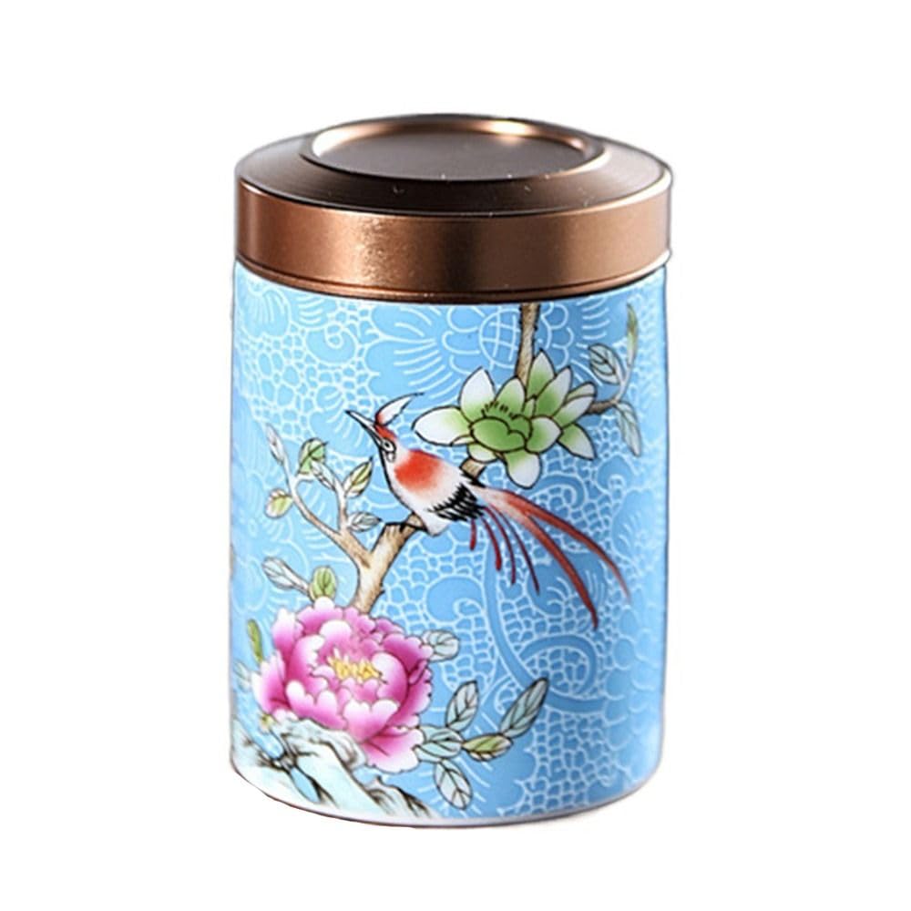 Enamel Tea Containers,Ceramic Food Storage Container,Kitchen Canisters Containers for Tea, Coffee, Sugar(Style 2)