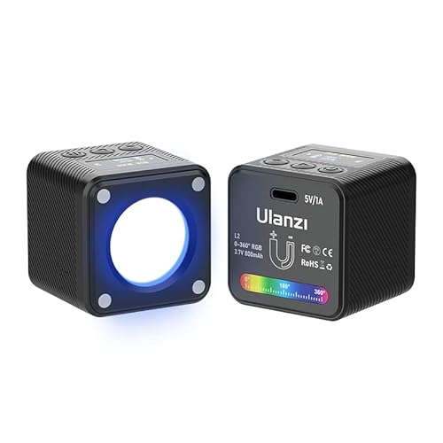 Ulanzi L2 COB RGB LED Video Light, 360° Full Color ...