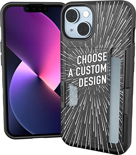 Image of Smartish iPhone 14 Wallet Case - Wallet Slayer Vol. 2 [Slim + Protective] Credit Card Holder w /Kickstand - Drop Tested Hidden Card Slot Cover Compatible w /Apple iPhone 14 - Custom Prints