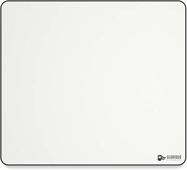 Glorious Large Gaming Mouse Pad for Desk - Rubber Base Computer Mouse Mat - Durable Mouse Mat - Cloth Mousepad with Stitched Edges - White Cloth Mousepad | 16"x18" (GW-XL)