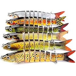 Señuelos De Pesca Deportiva Joyeee 2 Piezas Señuelos de Pesca para Lucio, Señuelos Pesca para Lubina Carpa para Pesca de Agua Salada y Dulce, Trucha, Deportes Aire Libre Pesca Señuelos Cebos Spinner, Color Aleatorio