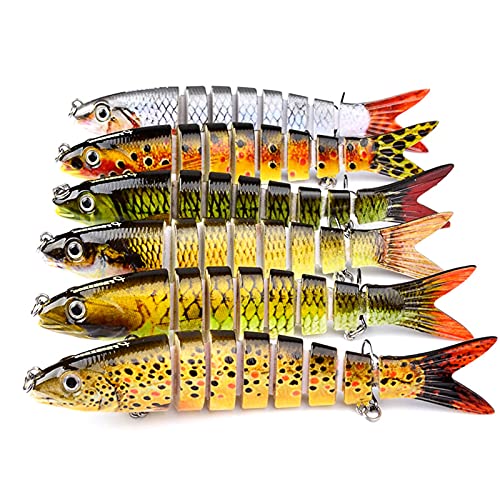 Joyeee 2 Piezas Señuelos de Pesca para Lucio, Señuelos Pesca para Lubina Carpa para Pesca de Agua Salada y Dulce, Trucha, Deportes Aire Libre Pesca Señuelos Cebos Spinner, Color Aleatorio