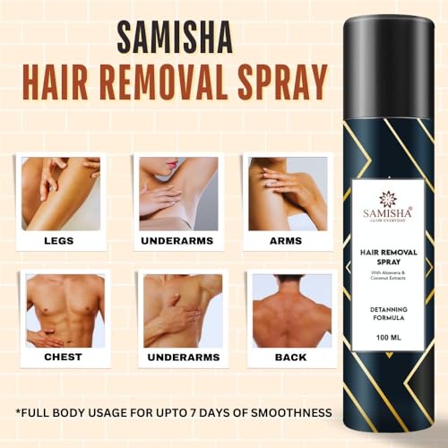 Image of Hair Removal Spray for Woman - Painless Hair Remover Spray for Legs, Arms, Underarms & Bikini Line | Fast-Acting Hair Removal Spray for Smooth, Salon-Like Skin at Home, All Skin Types, 100ml