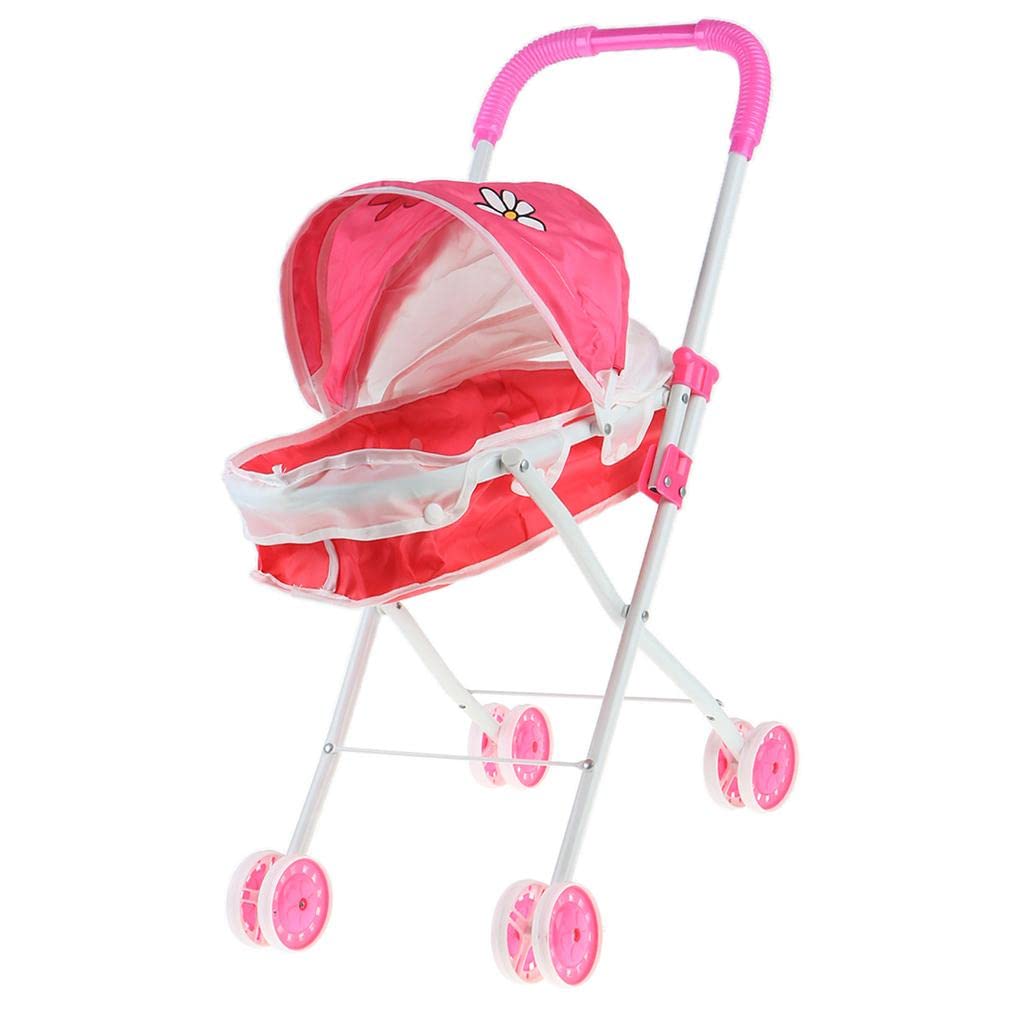 Kush Mini Foldable Baby Push Cart Pushchair Stroller Pretend Play Toys Red