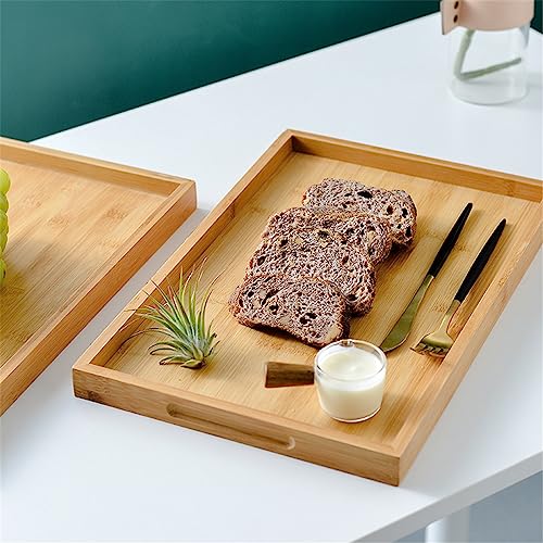 Wooden Tray Bamboo Tea Tray Fruit Bread Serving Tray Water Cup Tray Serving Tray - Image 5