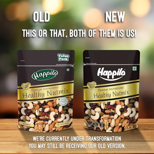 Image of Happilo Premium International Healthy Nutmix 350g | Almonds | Black Raisins| Cashewnuts | Cranberries | Green Raisins | Pistachio Kernels | Walnut Kernels healthy snacking | Dry Fruit | Trail Mix | Mix Nuts | Mix Dry Fruit