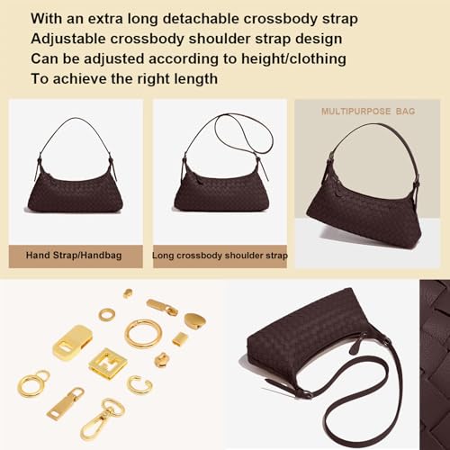 Image of Handbags Shoulder Bags for Women Small Bags Women's Woven Tote Bag Crossbody Handbag Travel Hand Bag Purse Hobo