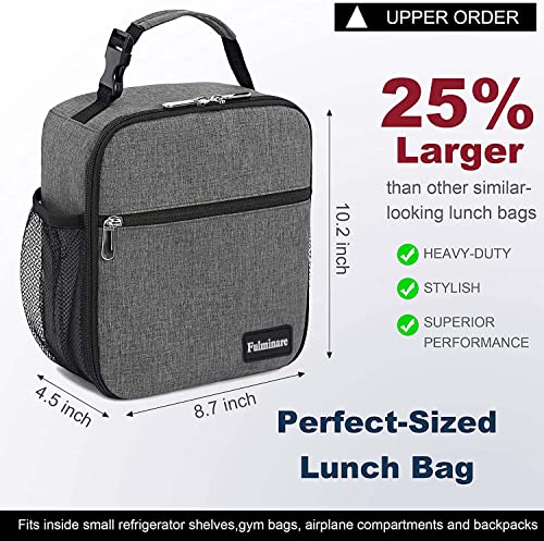Image of Fulminare Polypropylene Lunch Boxes for Adults - 1300 ML Lunch Box for Kids, with Spoon & Fork - Durable Perfect Size for On-The-Go Meal, BPA-Free & Food-Safe Insulated Lunch Bag (Lunch Bag Grey)
