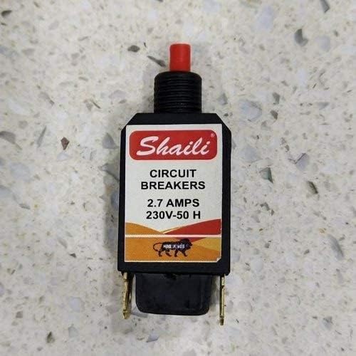 Circuit Breaker - (2.7AMPS) - Mixer Grinder Over Load Protector Switch - Mixer Load - Heavy Duty - Company May Vary(Pack of 1)