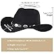 Herren-Cowboyhut, schlicht, schwarz, Westernhut, einfarbig, für texanische Kostüme, Hochzeit, Party, Style1-schwarz, Medium