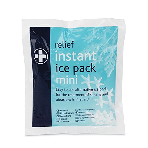 Reliance Medical 100g Relief Mini Instant Ice Pack - Disposable Cold Therapy Ice Packs, Instant Pain Relief for Back, Neck, Ankle, Sprains, Abrasions, Headaches and Toothache (Pack of 10)