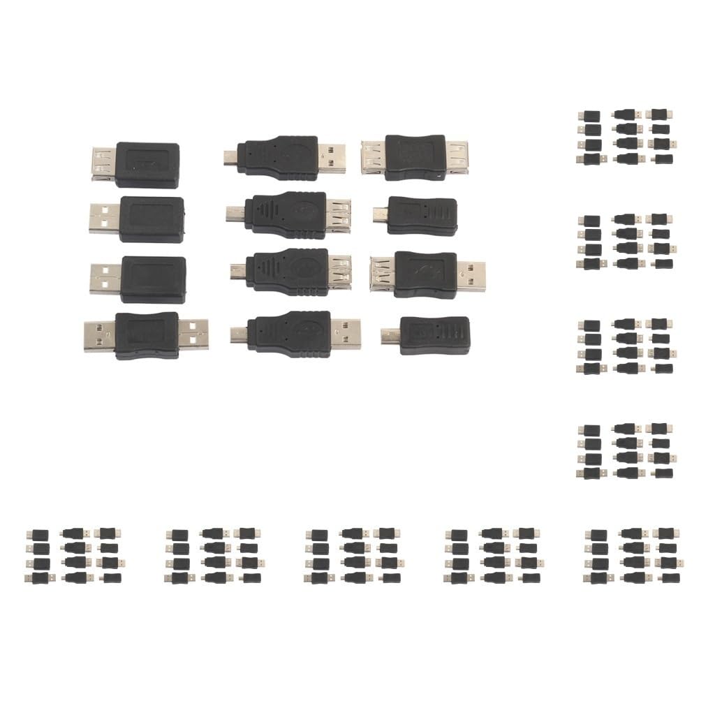 Lot de 10 adaptateurs de changement de données OTG F/M 12 pièces/lot USB/Micro USB/Mini 5 broches