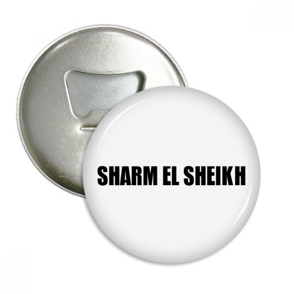 Aimant de réfrigérateur décapsuleur Sharm El Sheikh Égypte badge rond métallisé lot de 3