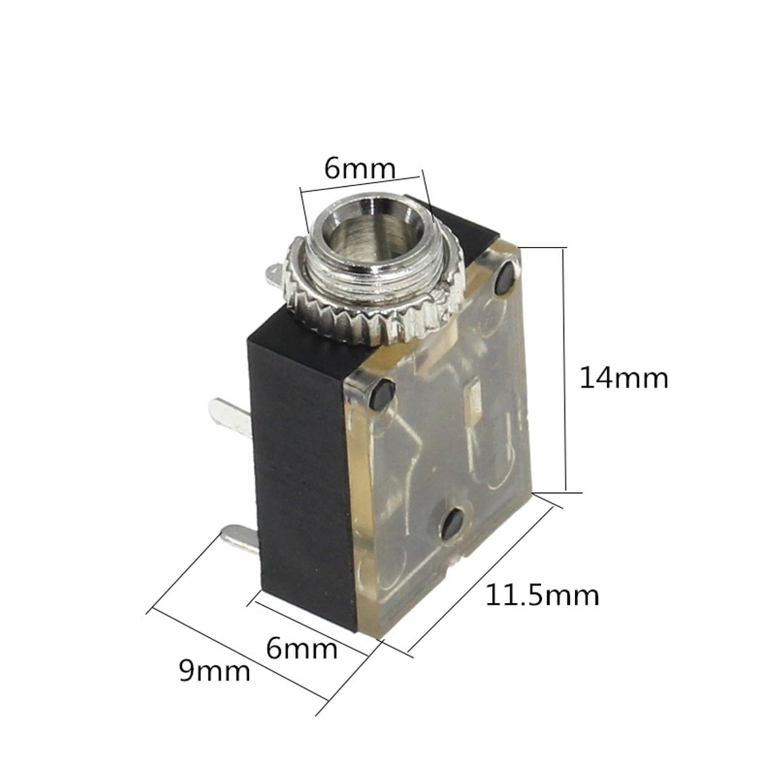 PJ-324M Lot de 10 prises jack audio stéréo 5 broches 3,5 mm Montage sur panneau PCB
