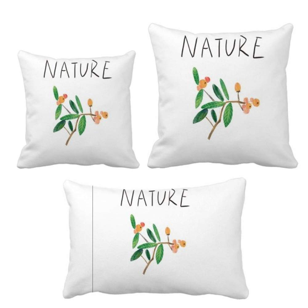 Coussin plantes naturelles soloisland de qualité premium avec motif botanique artistique