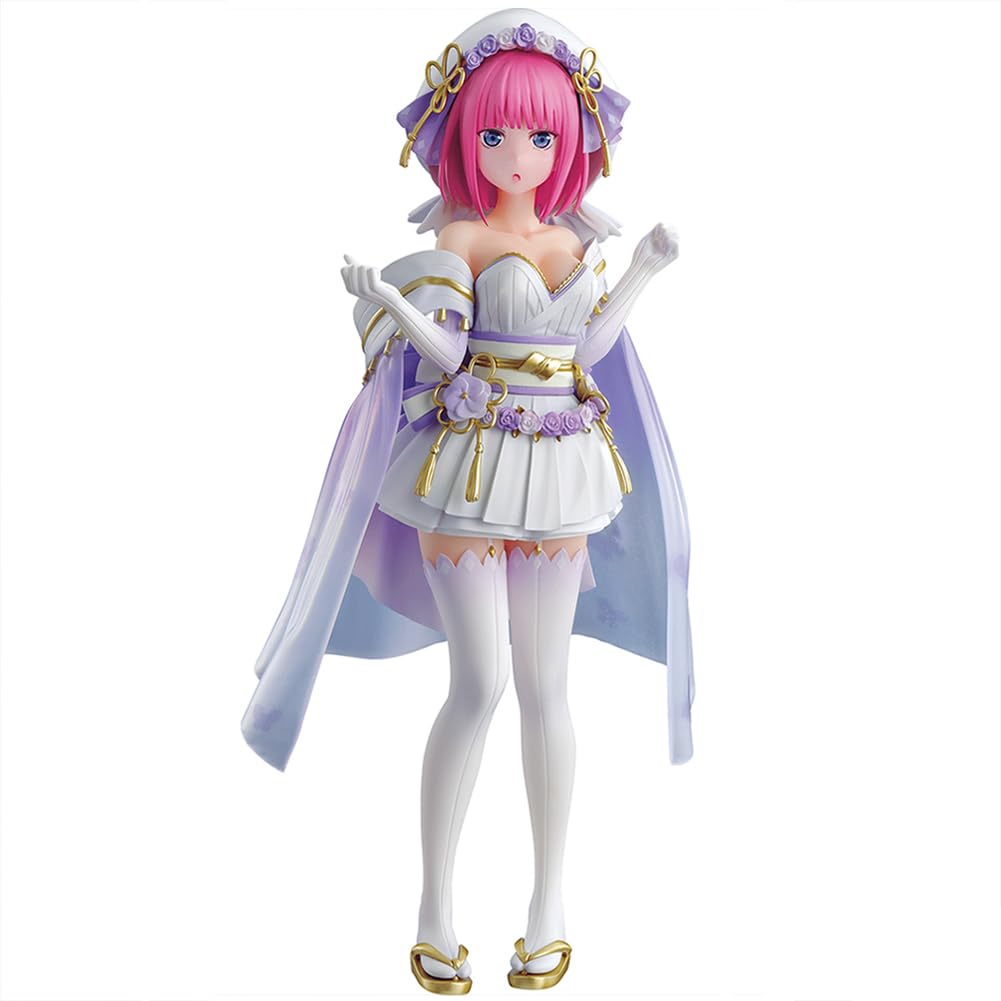 Jilijia Anime The Quintessential Quintuplets Figure Statue 22CM Nakano Nin/Nakano Itsuki Wedding Dress Elegant Girl Model PVC Action Figure Statue Static Ornament Gift