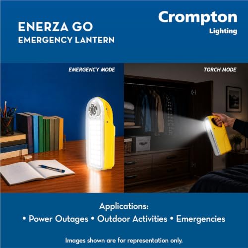 Image of Crompton Enerza Go 5W Rechargeable Emergency Lantern for Home & Outdoor | 2-in-1 LED Light | 3 Hrs Backup | 1800mAh Li-Ion Battery | Wide Voltage | 1 Yr Warranty | Pack of 1