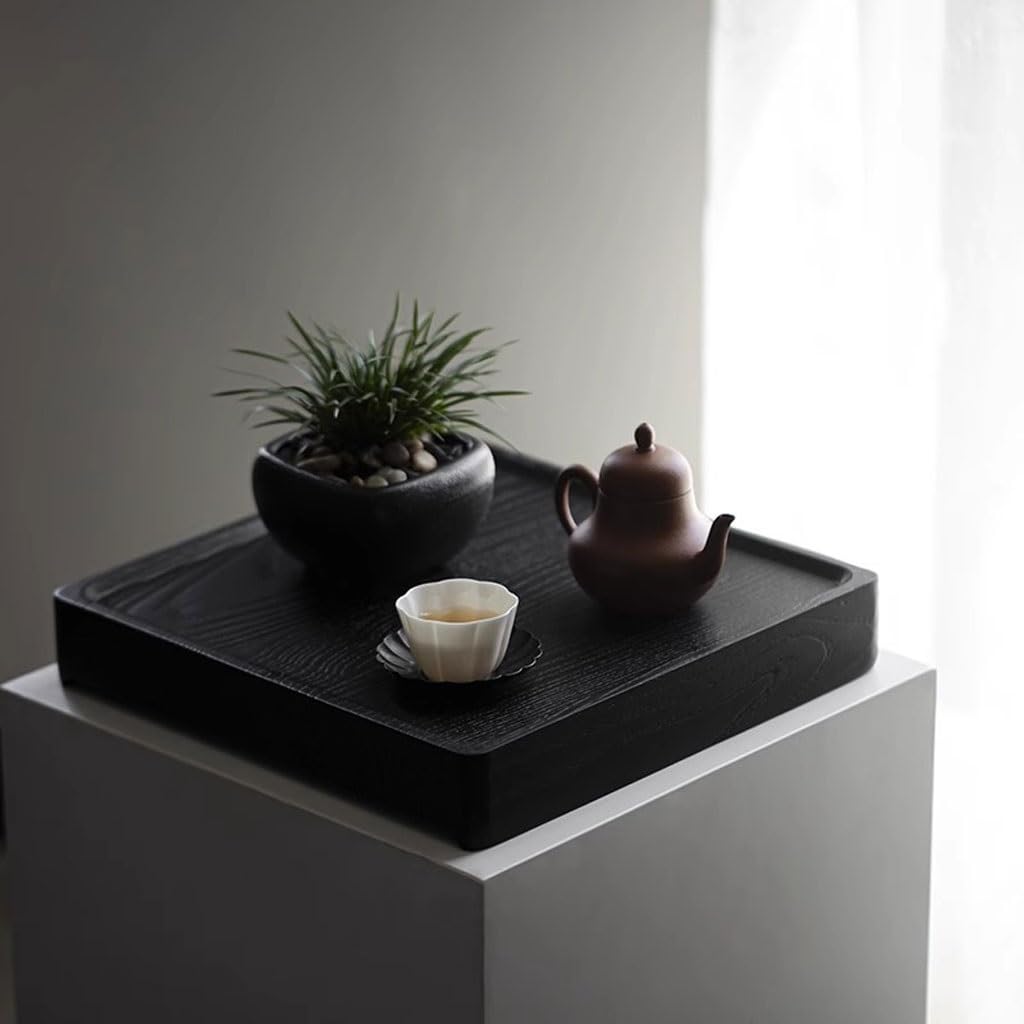 Bandeja Bandejas Decorativas De Té De Madera Maciza For El Hogar, Pequeña Y Retro, For Té Seco Organizador De Escritorio