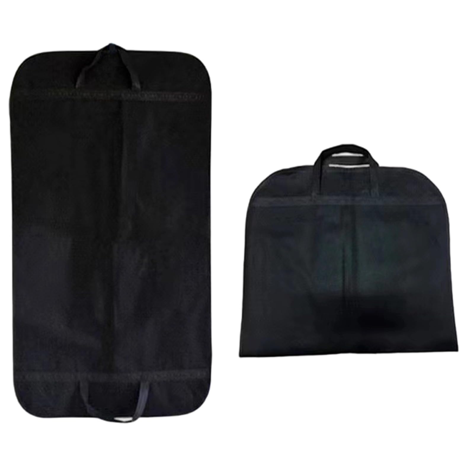 2 Stk. Kleidersäcke 23,6 x 39,4 Zoll / 60 x 100 cm, schwarz, Vliesstoff Anzughülle mit Mehrfachnaht, atmungsaktiv und staubdicht, für Hockeytrikots, Brautkleider und Anzüge