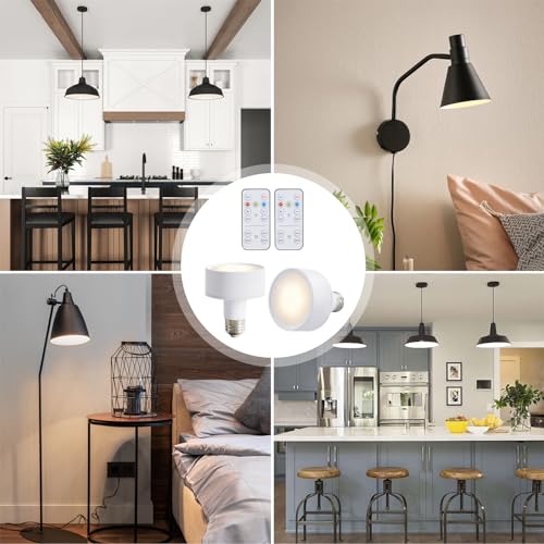 Vitnucrol LB0004W2 2 Pack Magnetic Battery Operated Light Bulbs With Remote Control, Cordless Led Puck Lights thumb #6
