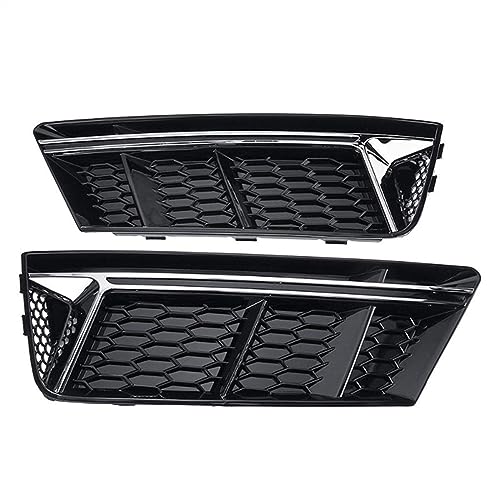 Grille de phare antibrouillard A4 B9 2016-2018 chrome et noire pour pare-chocs avant