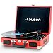 Lauson XXVT3 Giradischi Vinili Vintage | Converte il Vinile MP3 | Giradischi Bluetooth USB| Lettore Vinile Portatile | 3 velocità, 2 Altoparlanti Integrati, 3.5mm AUX-IN Jack per Cuffie, RCA (Rosso)