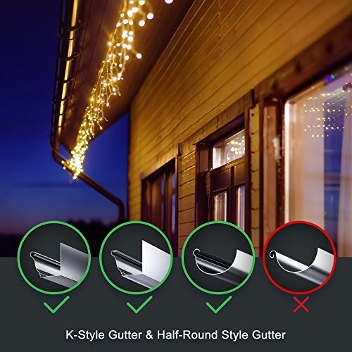 Holiday light clips christmas light clips outdoor hang gutter hooks for christmas decoration string lights weatherproof outdoor lights clips for halloween xmas(100 pieces) 3 Holiday light clips christmas light clips outdoor hang gutter hooks for christmas decoration string lights weatherproof outdoor lights clips for halloween xmas(100 pieces) - image 4