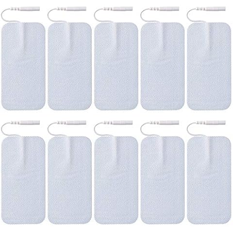 LiteTour 10 Pieces Large Electrode Pads for TENS Unit Replacement Pads for TENS Machine Cover