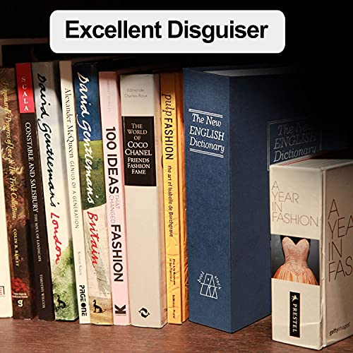 Image of Secret Book Safe Stainless Steel Hidden Safe Book Dictionary Jewelry Box with 2 Keys, Storage Vault Box, Jewellery Locker, Cash Locker for Home and Office (18 x 12 x 5.5 cm) Multicolor Pack-1