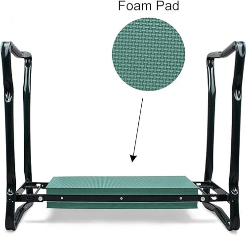 Miniatura 5 de DSISI - Asiento multifuncional para rodillas para jardín, taburete plegable portátil, banco de jardín ligero, capacidad de 250 libras, marco de