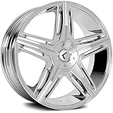 Kraze Wheels HYPE Chrome Wheel with Aluminum (20 x 8.5 inches /5 x 5 mm, 40 mm Offset)