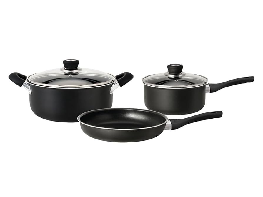 5点セット 鍋とフライパン、ノンスティック キッチンH対応 調理器具 Amazon.co.jp: HUDSON 鍋とフライパンセット ノンスティック