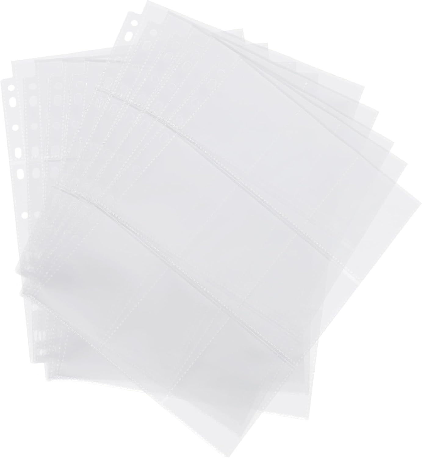 Zerodeko 20pcs Plastic Inner Pages for Photo Albums Pp Game Card Sleeves Display Booklets for Collectibles Easy to Use and Safe for Boys and Girls
