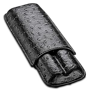 Exquisite gift – Sigarencase, draagbare cederhout gevoerde lederen reliëf reizen sigaargeval, sigarenopslag doos bevat…