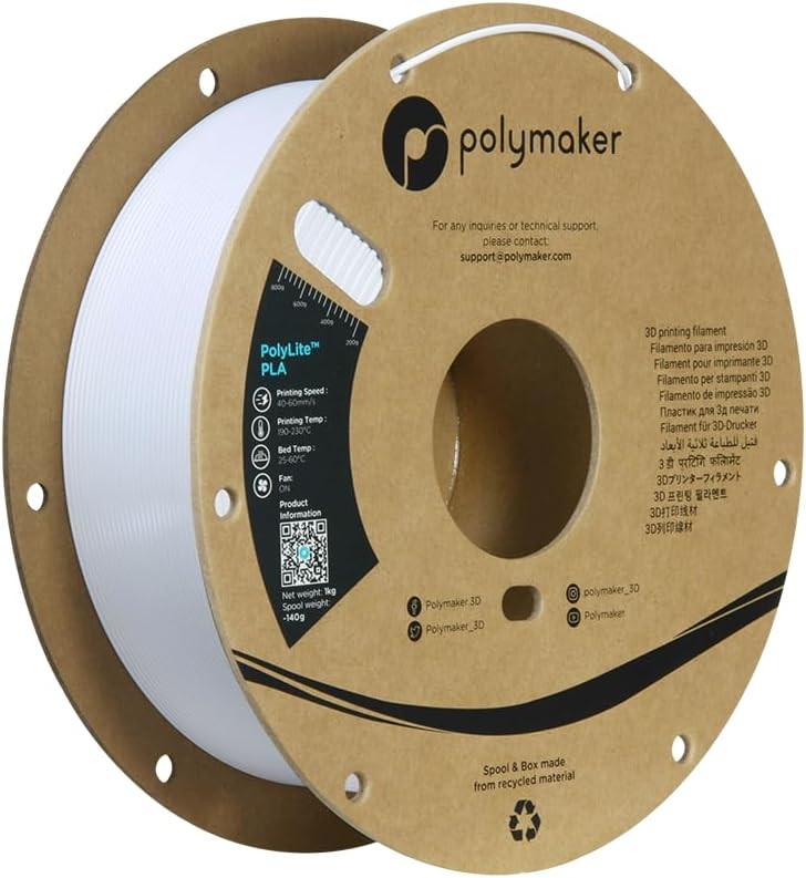 Polymaker PolyLite PLA - 1.75 mm - 1 kg - Cold White