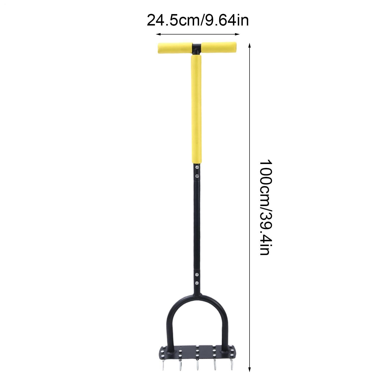 Aerator trawnikowy Skaryfikator do trawy z rączką T | Wyciągacz korków glebowych Do szkółki, ogrodu, podwórka, trawnika, dziedzińca, przestrzeni zewnętrznej, i