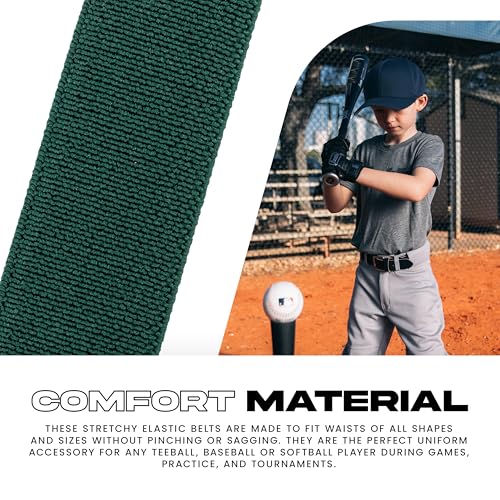 Franklin Sports MLB Adjustable Baseball Belt - 27"-48" Waist - Green - image 4