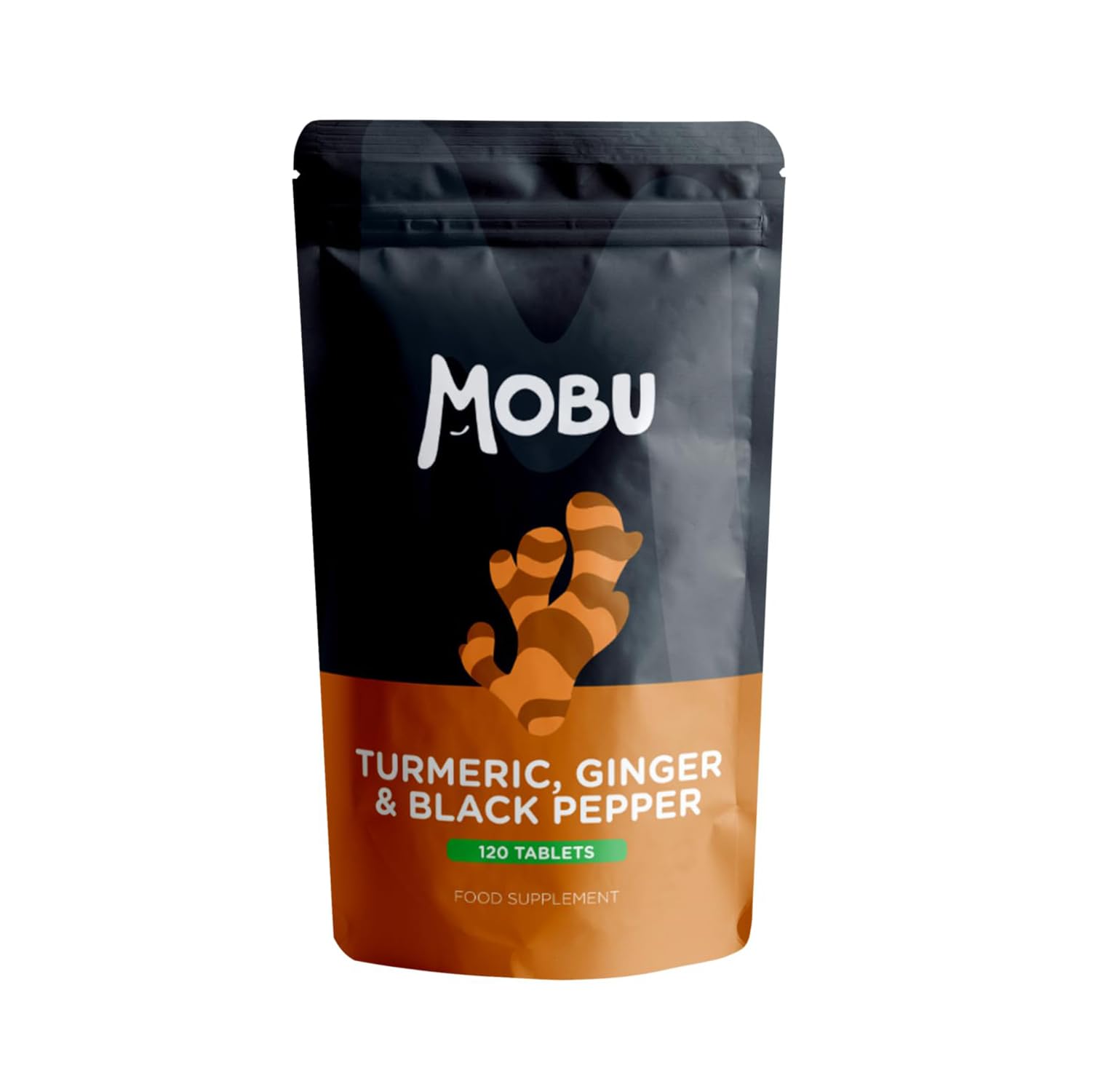 Turmeric 2000mg with Black Pepper & Ginger 120 Tablets | High Strength Curcumin Supplement | Turmeric and Black Pepper Tablets Anti-Inflammatory | Vegan UK Made | GMP Approved | MOBU