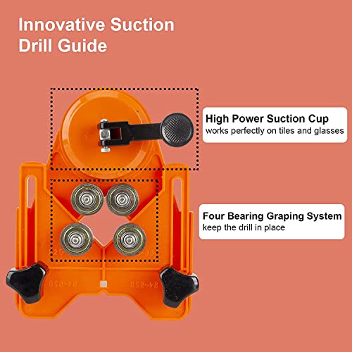 16 PCS Diamond Drill Bit Tile Hole Saw Set Adjustable Hole Saw Guide Jig Fixture and Ultimate Triangle Drill Bits Set for Tile Ceramic - Image 4